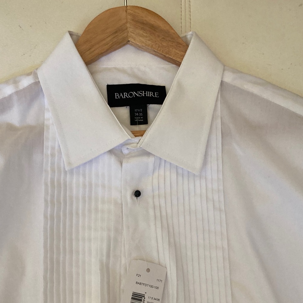 Men's Classic White Tuxedo Shirt